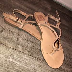 Light Tan and Gold Sandals